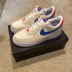 Nike Air Force 1 ‘07 LV8 // Mens Size 10.5 // Blue Orange Creme White